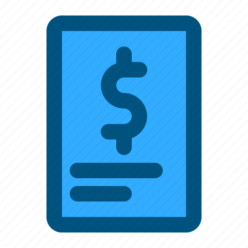Bill, invoice, dollar, payment, business icon - Download on Iconfinder