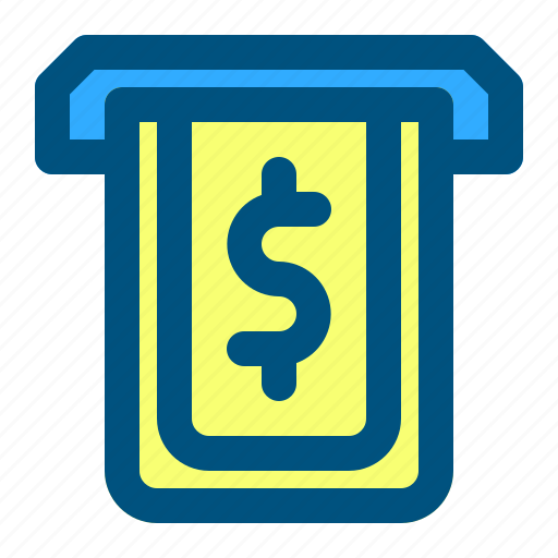 Withdraw, cash, business, dollar, bank, office, payment icon - Download on Iconfinder