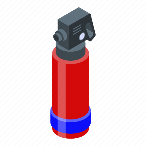 Cartoon, equipment, extinguisher, fire, isometric, silhouette, water icon - Download on Iconfinder