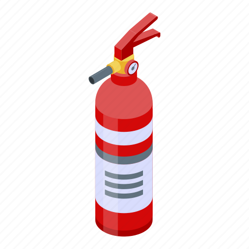 Alarm, cartoon, extinguisher, fire, isometric, party, security icon - Download on Iconfinder
