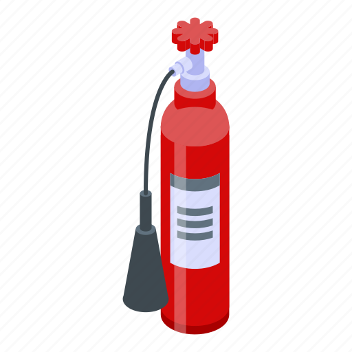 Cartoon, extinguisher, fire, isometric, red, safety, security icon - Download on Iconfinder
