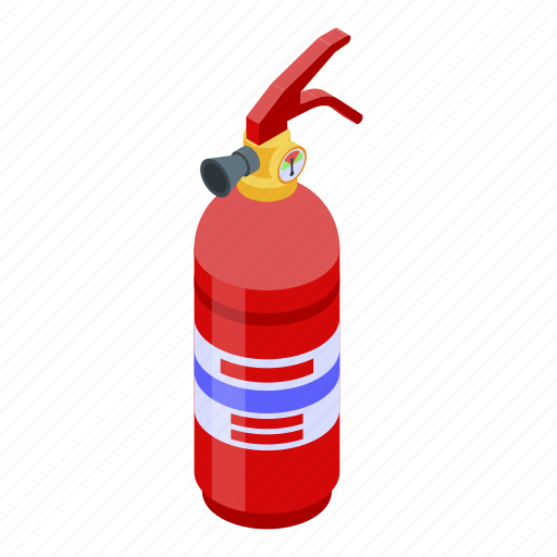 Cartoon, emergency, extinguisher, fire, flame, isometric, party icon - Download on Iconfinder