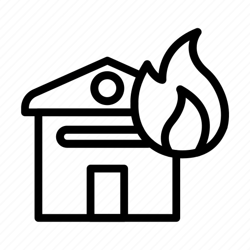 Fire house, fire, house, building, flame icon - Download on Iconfinder