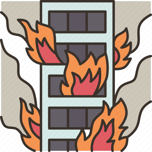 Building, fire, emergency, damage, rescue icon - Download on Iconfinder