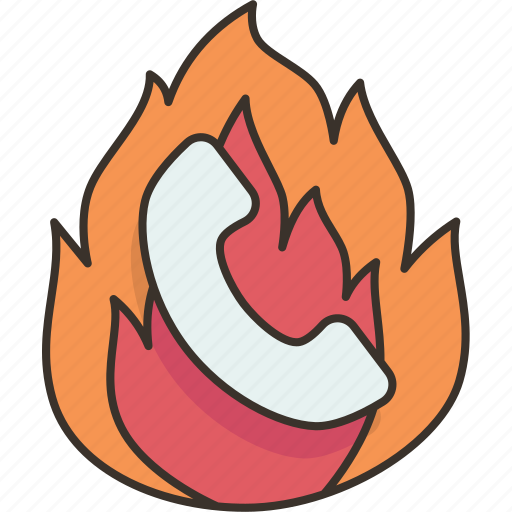 Fire, emergency, call, phone, service icon - Download on Iconfinder