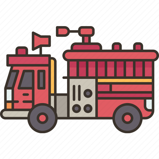Fire, truck, emergency, rescue, vehicle icon - Download on Iconfinder