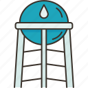 water, tower, reservoir, storage, resource