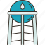 water, tower, reservoir, storage, resource 