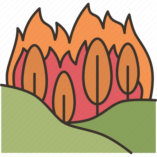 Wildfire, forest, burn, disaster, natural icon - Download on Iconfinder
