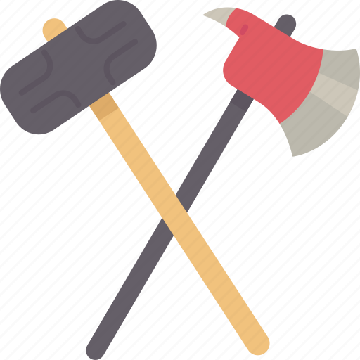 Hammer, ax, firefighting, rescue, equipment icon - Download on Iconfinder