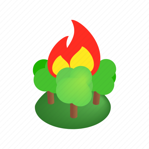 Environment, fire, forest, isometric, nature, tree, wood icon - Download on Iconfinder
