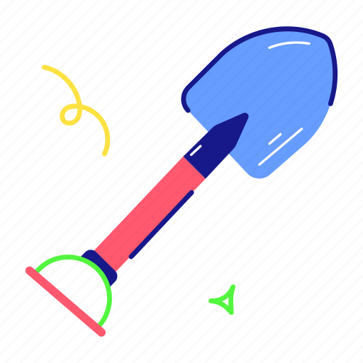Hand shovel, digging tool, digging shovel, yard accessory, shovel sticker - Download on Iconfinder