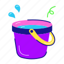 water bucket, water pail, water, water container, bucket