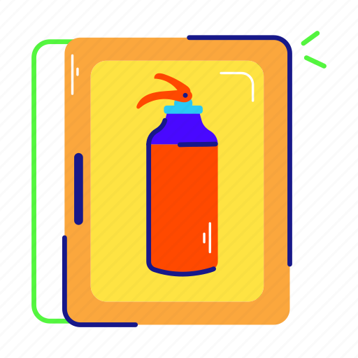 Fire safety, fire extinguisher, fire rescue, extinguisher, fire fighting sticker - Download on Iconfinder