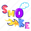 smoke typography, smoke word, smoke text, smoke letters, smoke 