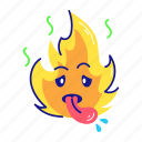 fire emoji, fire emoticon, fire, burn emoji, flame emoji