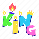 king word, king letters, king text, king font, typographic letter