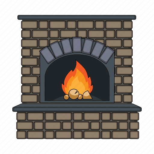 Comfort, design, fire, fireplace, flame, house, interior icon - Download on Iconfinder