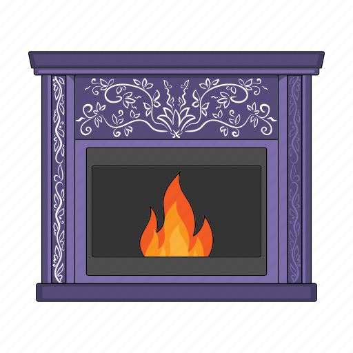 Comfort, design, fire, fireplace, flame, house, interior icon - Download on Iconfinder