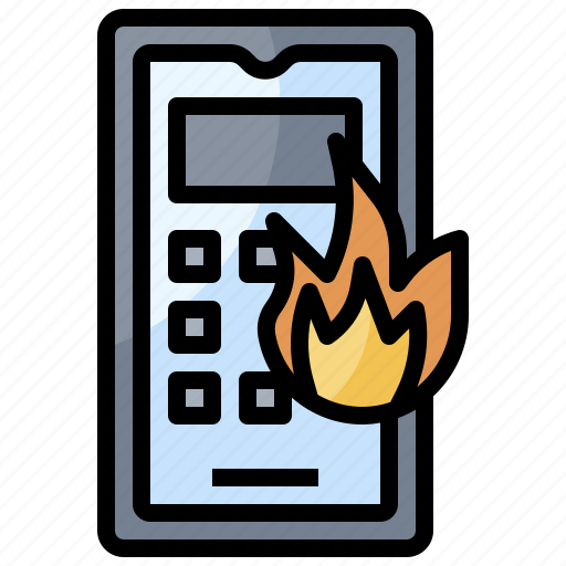 Bubble, call, chat, fire, flame, phone, receiver icon - Download on Iconfinder
