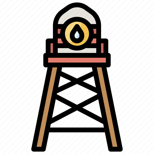 Architecture, city, deposit, firefighting, reservoir, tower, water icon - Download on Iconfinder