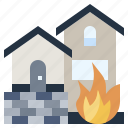 architecture, burning, city, fire, house, real, risk