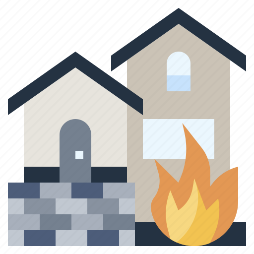 Architecture, burning, city, fire, house, real, risk icon - Download on Iconfinder