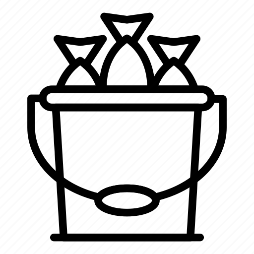 Bucket, fish, full, thin, vector, yul898 icon - Download on Iconfinder