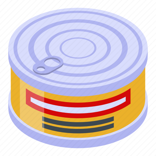 Can, cartoon, fish, food, isometric, tin, woman icon - Download on Iconfinder