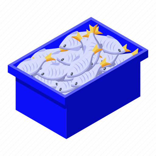 Box, business, cartoon, computer, fish, full, isometric icon - Download on Iconfinder