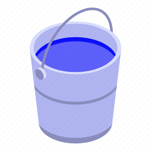 Bucket, cartoon, fisherman, isometric, logo, person, water icon - Download  on Iconfinder