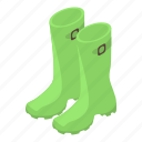 boots, cartoon, fashion, floral, isometric, rubber, water