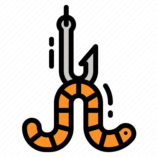 Bait, hobbies, worm, hook, fishing icon - Download on Iconfinder