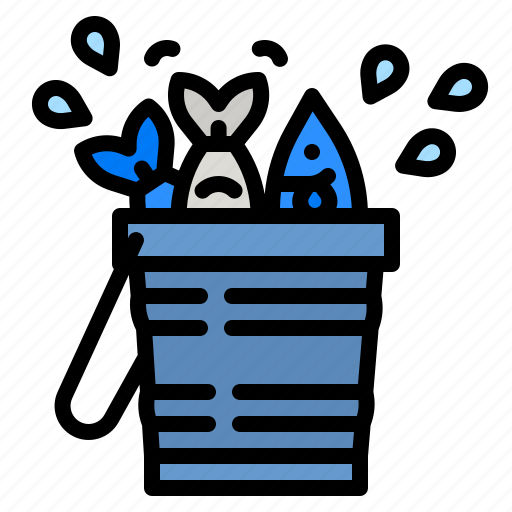 Bucket, fish, fishing, hobby, tool icon - Download on Iconfinder