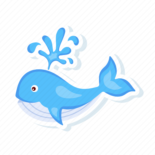 Whale, sea creature, whale fish, cetacean, blue whale icon - Download on Iconfinder
