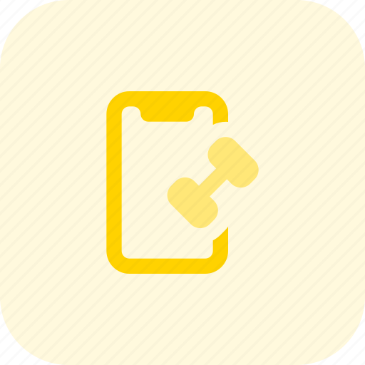 Smartphone, dumbbell, device, fitness icon - Download on Iconfinder