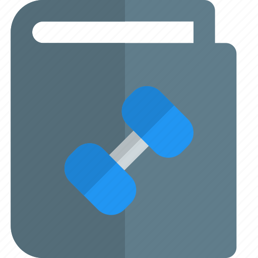 Book, dumbbell, bookmark, fitness icon - Download on Iconfinder