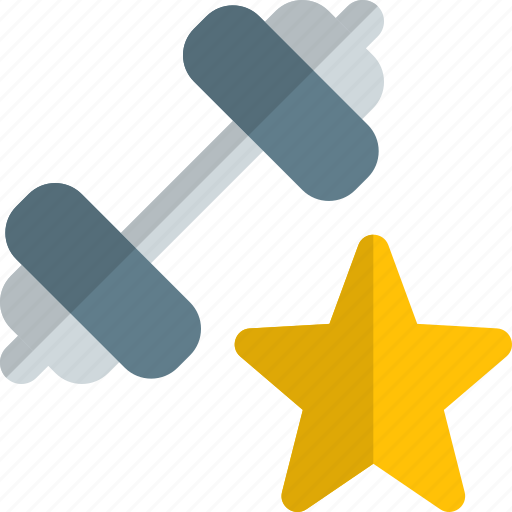 Star, favorite, dumbbell, fitness icon - Download on Iconfinder