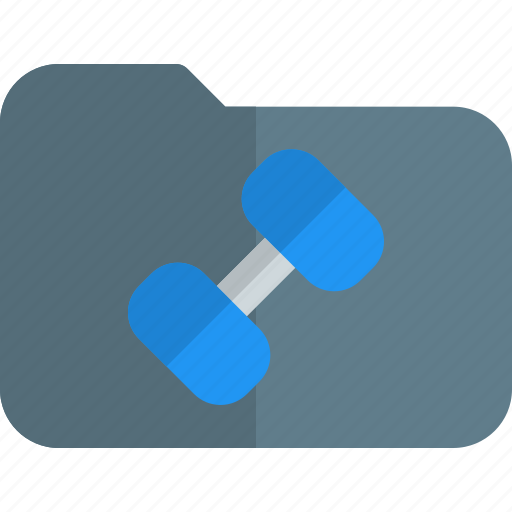 Folder, dumbbell, document, fitness icon - Download on Iconfinder
