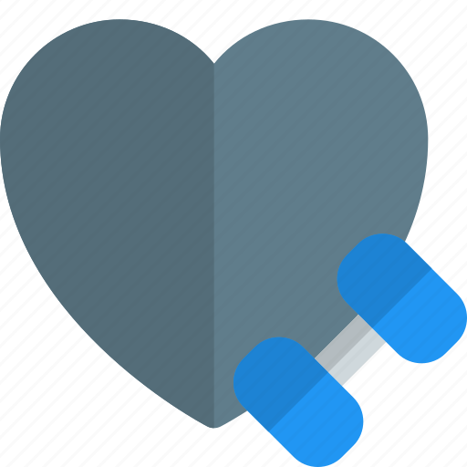 Heart, dumbbell, like, fitness icon - Download on Iconfinder