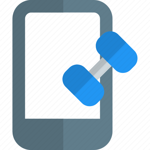 Mobile, device, dumbbell, fitness icon - Download on Iconfinder