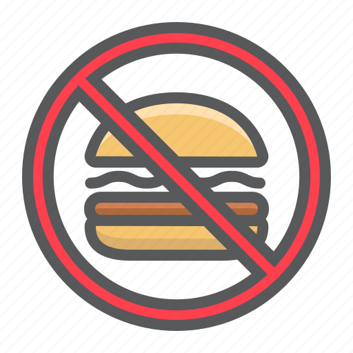 Diet, fast, fastfood, fitness, food, no, prohibition icon - Download on Iconfinder