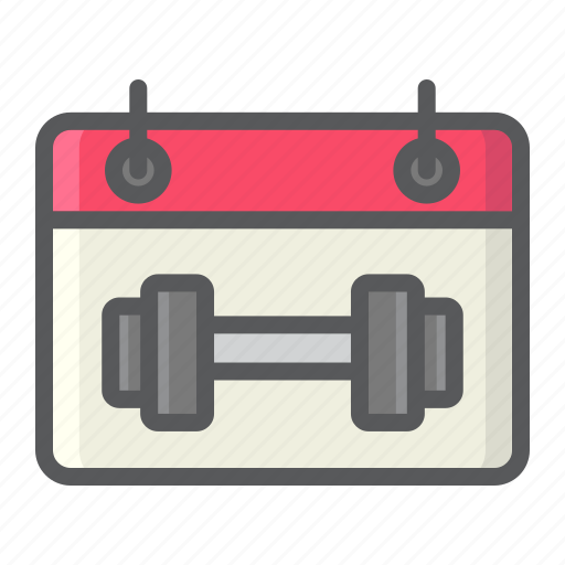 Calendar, fitness, gym, plan, schedule, sport, training icon - Download on Iconfinder