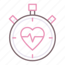 cardio, clock, heart, rate