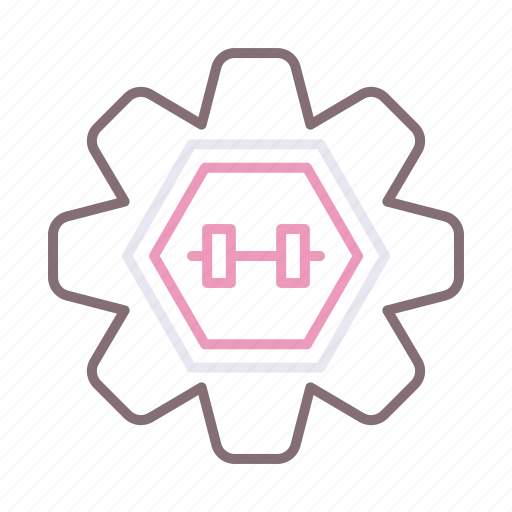 Activity, dumbbell, gear, physical icon - Download on Iconfinder