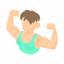 biceps, body, cartoon, male, man, muscle, strong