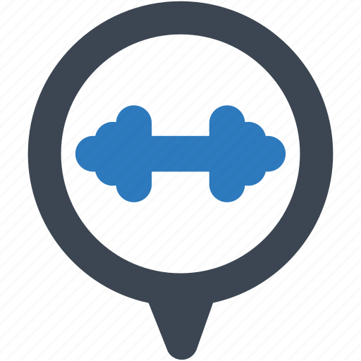 Fitness, gym, location, training, center, club, map icon - Download on Iconfinder