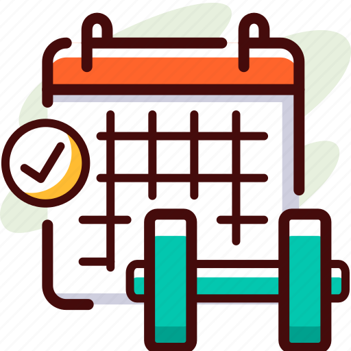 Calendar, gym, plan, schedule, timetable, workout icon - Download on Iconfinder