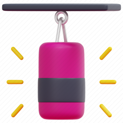 Boxing, bag, punching, sand, punch, boxer, 3d 3D illustration - Download on Iconfinder