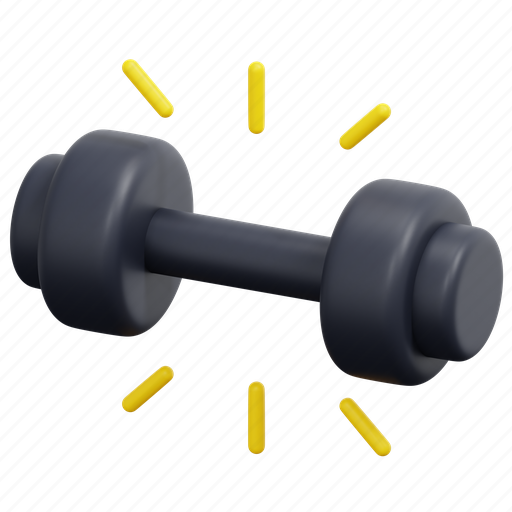 Dumbbell, strength, sport, weight, training, gym, 3d icon - Download on Iconfinder